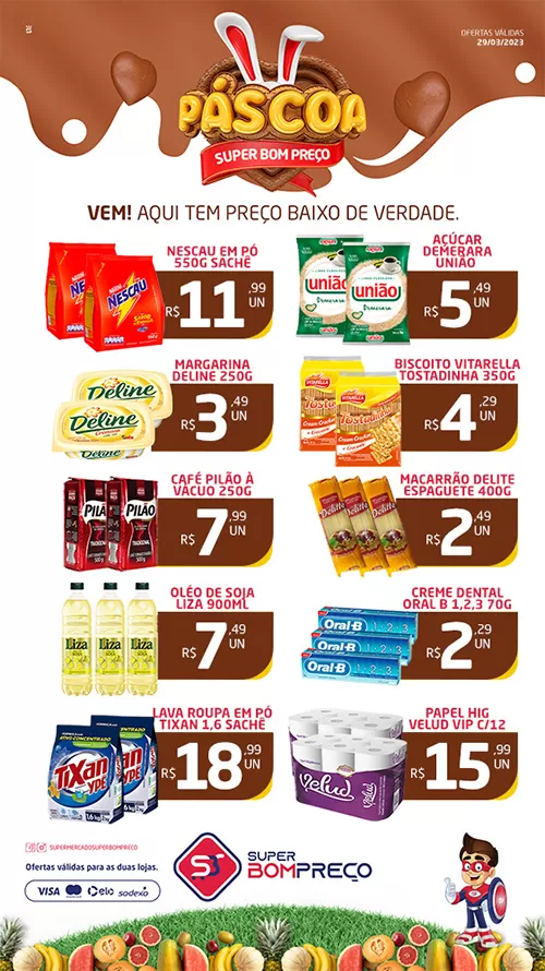 Confira as promoções no Supermercado Super Bom Preço em Brumado