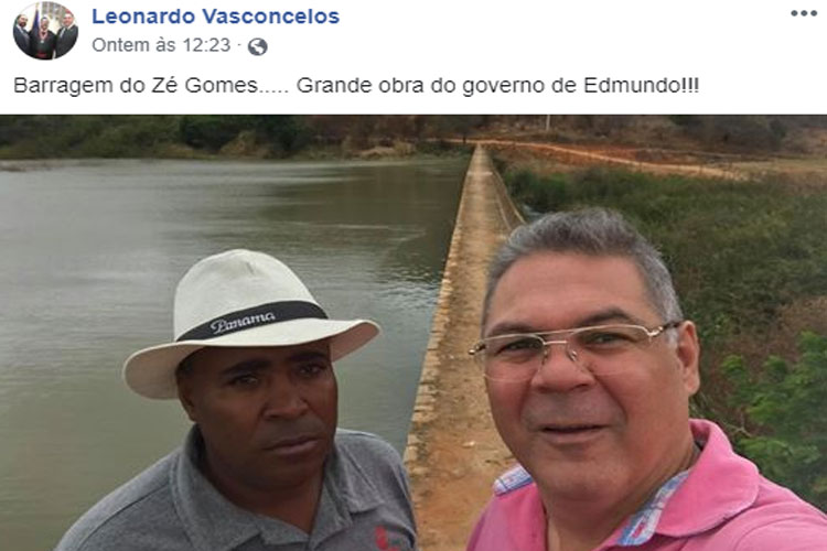 Presidente da Câmara elogia obra executada por principal opositor do prefeito de Brumado