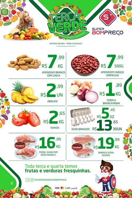 'Terça Verde': Confira as promoções no Supermercado Super Bom Preço em Brumado