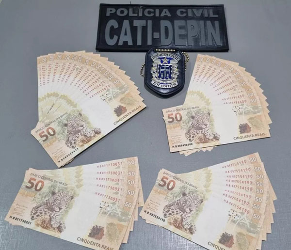 Suspeito é preso com R$ 2 mil em notas falsas na cidade de Irecê