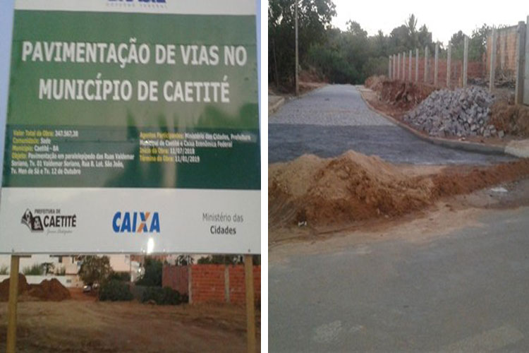 Caetité: Prefeitura é acusada de pavimentar rua desabitada para beneficiar correligionários do prefeito
