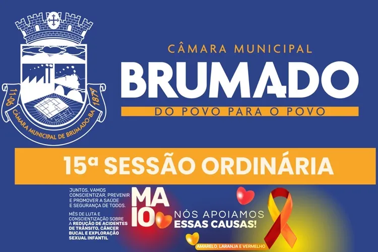 AO VIVO: 15ª Sessão Ordinária da Câmara de Vereadores de Brumado