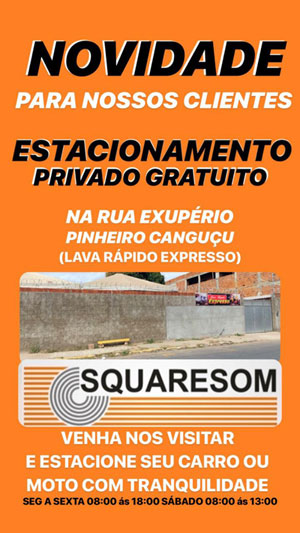 Brumado: Squaresom conta com estacionamento privativo para clientes