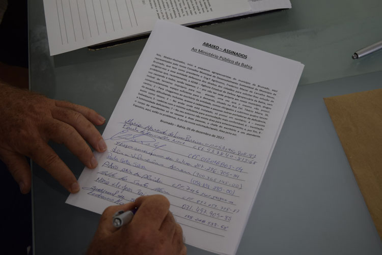 Agropecuaristas encaminham abaixo assinado contra a Adab de Brumado ao Ministério Público