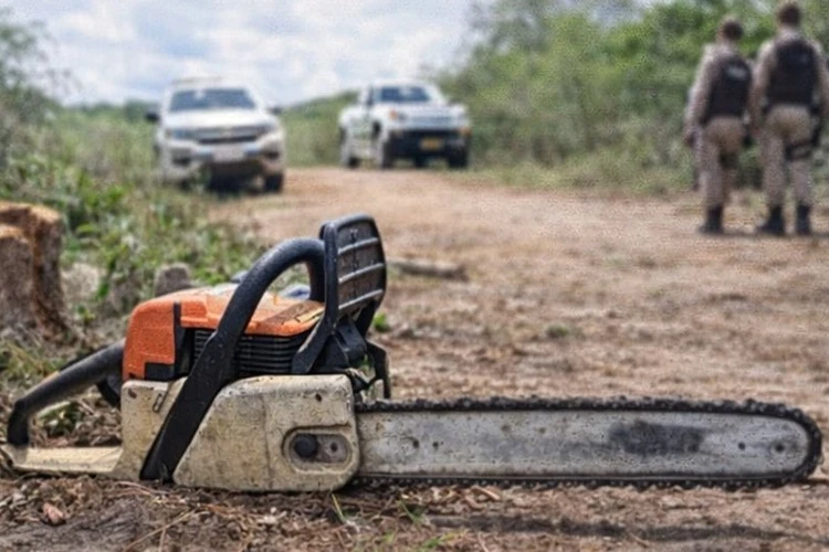 Macaúbas: Fiscalização ambiental apreende motosserra usada em atividade irregular