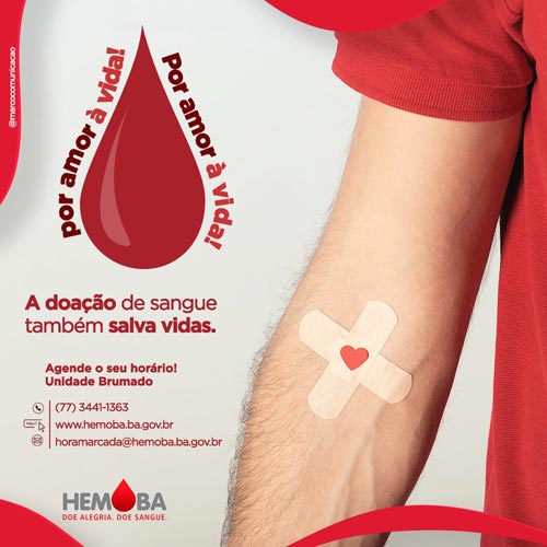 Hemoba lança campanha para doação agendada de sangue em Brumado