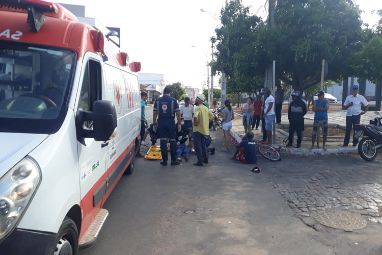 Ciclista embriagado provoca acidente com moto e deixa 1 pessoa ferida em Guanambi