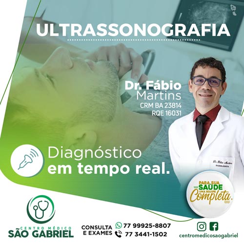 Ultrassonografia é no Centro Médico São Gabriel em Brumado