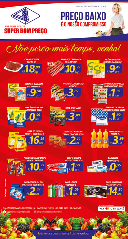 Confira as promoções do Supermercado Super Bom Preço em Brumado