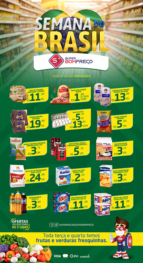 'Semana Brasil': Confira as promoções no Supermercado Super Bom Preço em Brumado