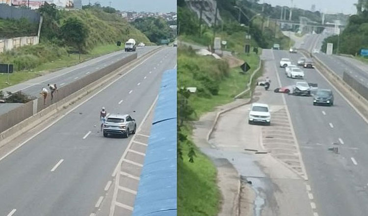 Homens bloqueiam pista e atiram pedras em motoristas na BA-526