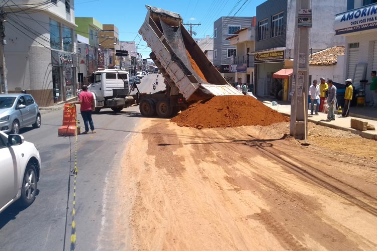 Obras irão reordenar fluxo na Avenida Antônio Mourão Guimarães, via comercial de Brumado