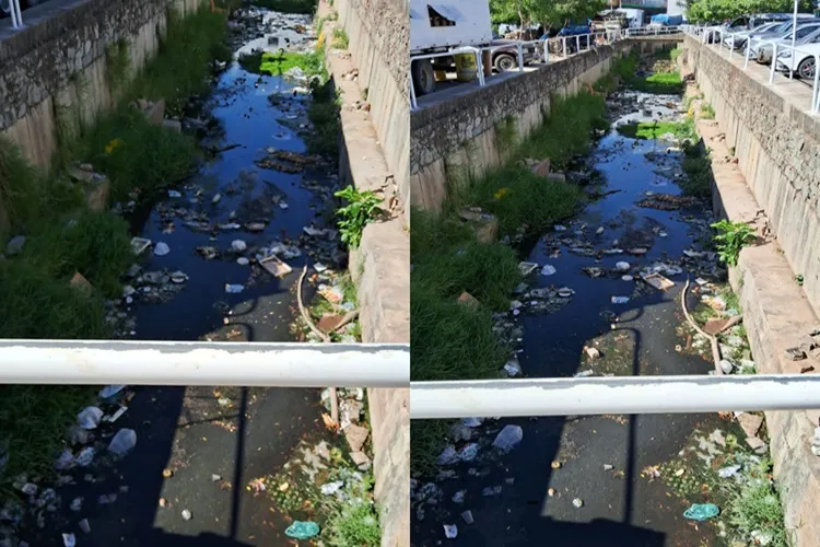 Guanambi: Feirantes denunciam mau cheiro e sujeira no canal da feira livre no centro comercial