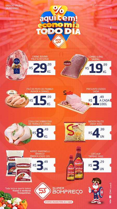 Confira as promoções no Supermercado Super Bom Preço em Brumado