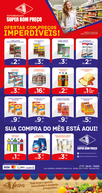 Confira as promoções no Supermercado Super Bom Preço em Brumado