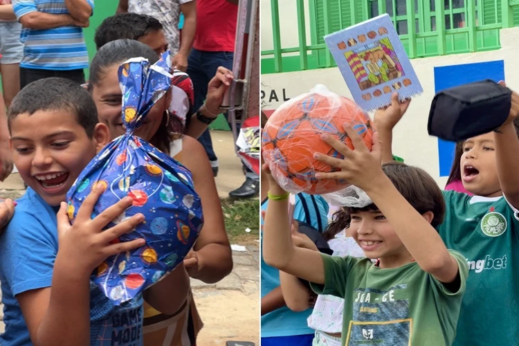 Primeira-dama resgata Caravana do Papai Noel e leva brinquedos a crianças de Brumado