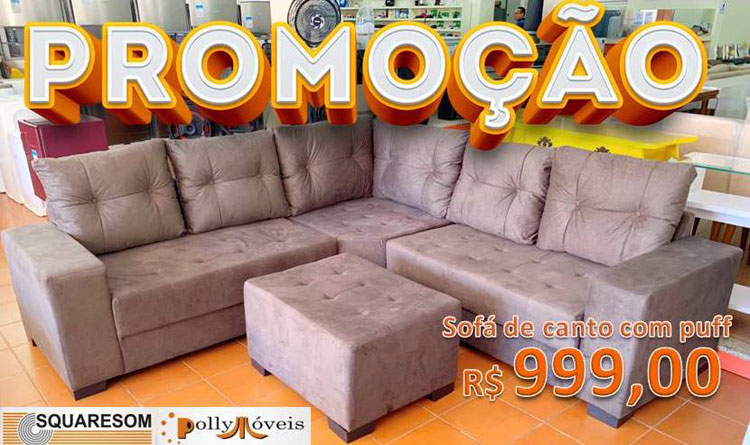 Promoção relâmpago de sofá de canto na Squaresom em Brumado