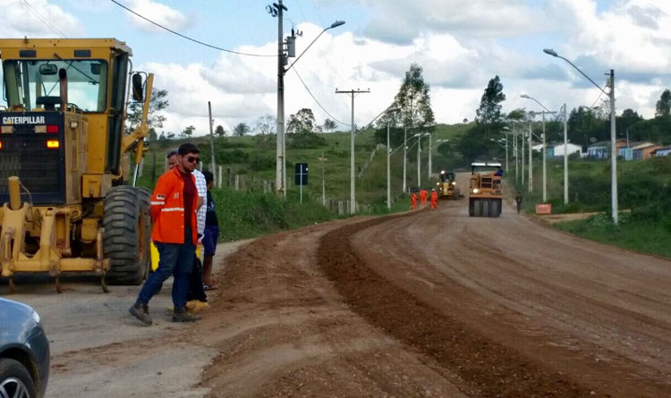 Recuperação da BA-680 está em andamento na cidade de Potiraguá