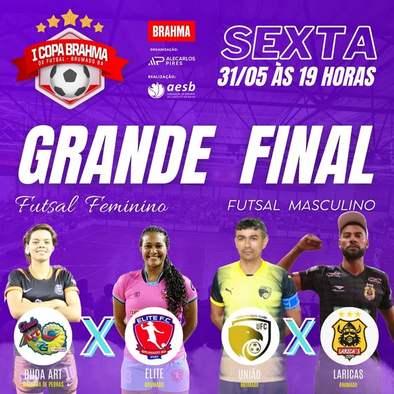 Sexta-feira (31) acontece a grande final da 1ª Copa Brahma de Futsal de Brumado