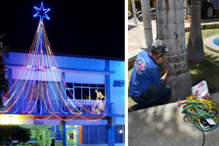 Brumado: Prefeitura inova na ornamentação natalina da Praça Coronel Zeca Leite