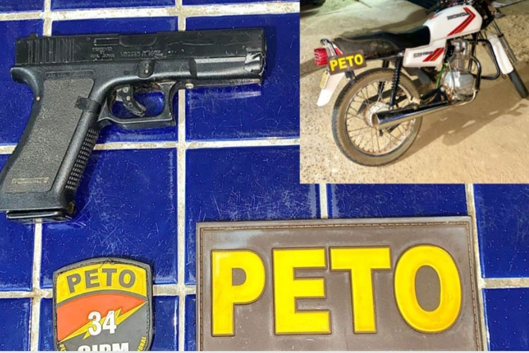 PM prende homem que roubou moto com arma de brinquedo em Malhada de Pedras