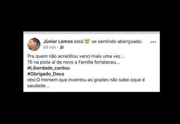 Jovem é morto na frente da família após fazer post celebrando saída da prisão no sul da Bahia