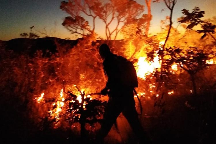 Incêndio atinge área de vegetação em Rio de Contas