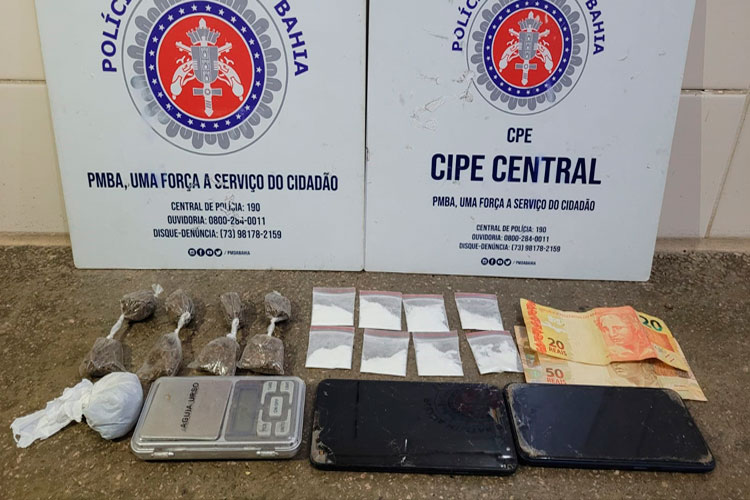 Cipe Central prende homem com drogas e dinheiro na cidade de Tanhaçu