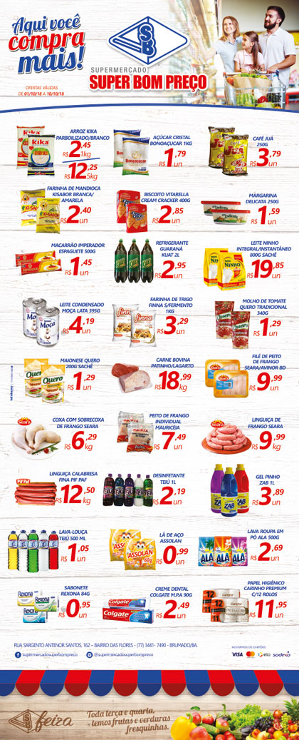 Confira as promoções no Supermercado Super Bom Preço em Brumado