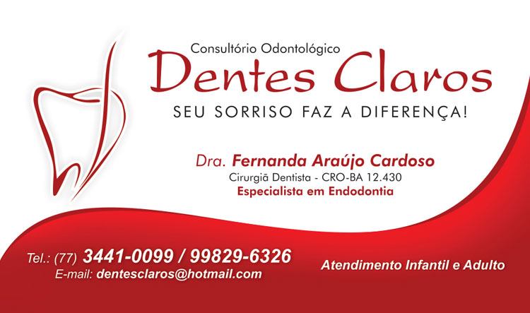 Consultório Odontológico Dentes Claros transforma o seu sorriso