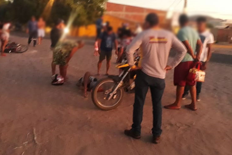 Jovem de 24 anos tem perna amputada após acidente de moto na cidade de Guanambi