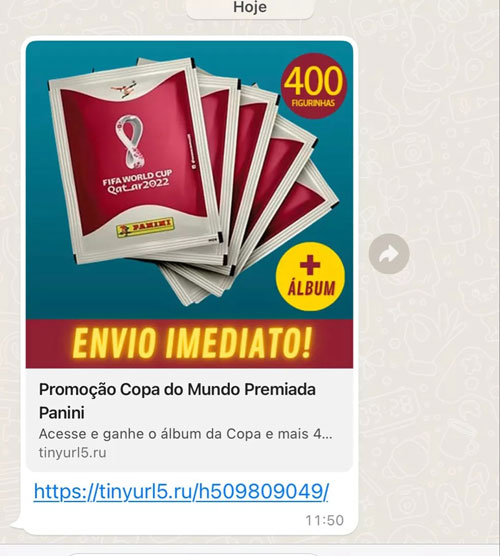 Golpe no WhatsApp usa álbum da Copa para roubar dados