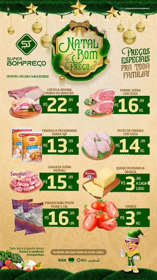 Confira as ofertas de Natal no Supermercado Super Bom Preço em Brumado