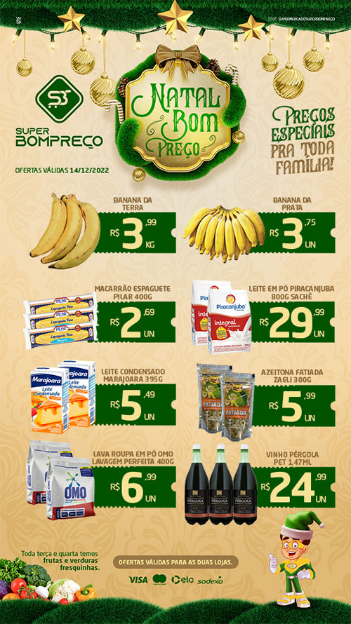 Confira as ofertas de Natal no Supermercado Super Bom Preço em Brumado