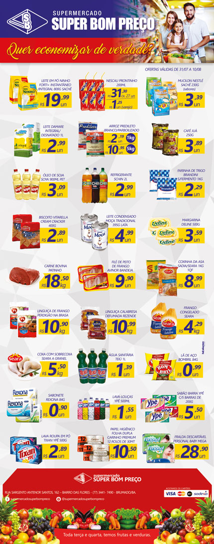 Confira as promoções no Supermercado Super Bom Preço em Brumado