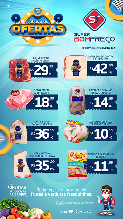'Sábado de ofertas': Confira as promoções no Supermercado Super Bom Preço em Brumado