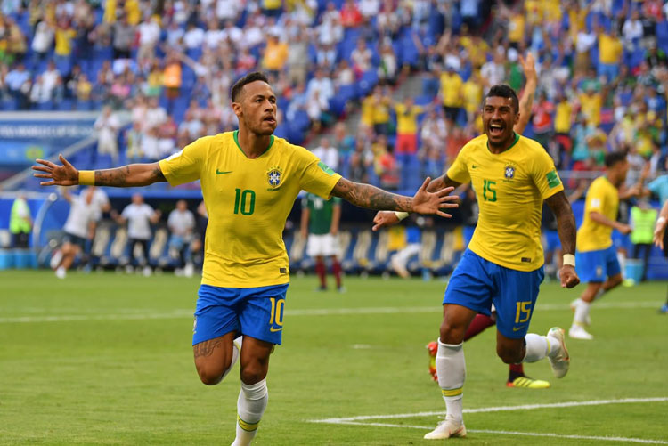 Brasil domina jogo, vence o México e vai às quartas da Copa do Mundo 2018