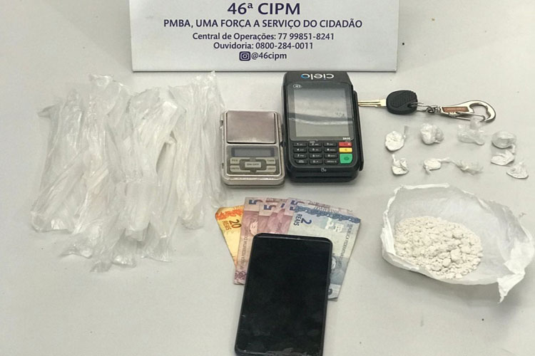 Homem é preso com substância análoga à cocaína em Dom Basílio