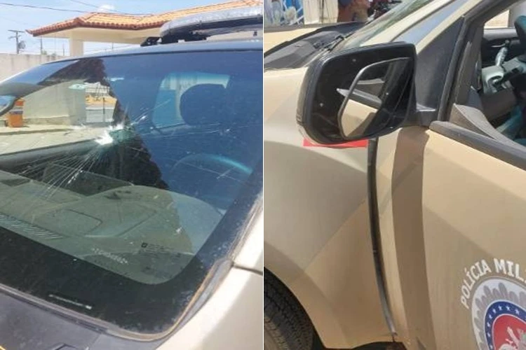 Homem em surto danifica viatura da polícia militar em Iuiu