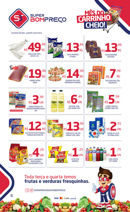 Confira as promoções do Supermercado Super Bom Preço em Brumado