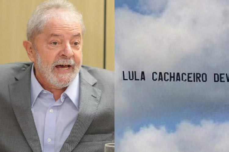 Juiz nega pedido para proibir faixa que chama Lula de 'cachaceiro'