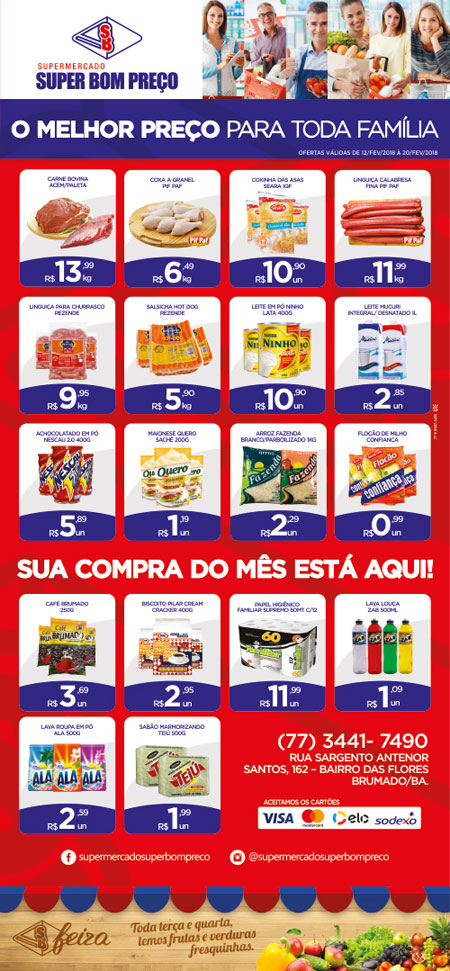 Confira as promoções no Supermercado Super Bom Preço em Brumado