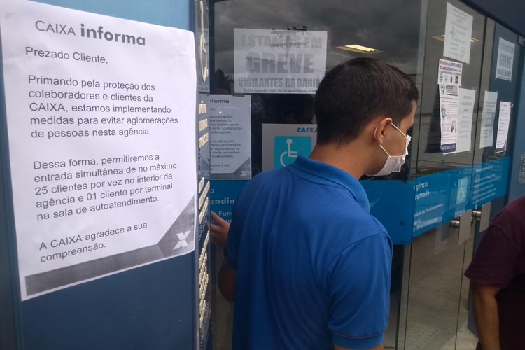 Brumado: Caixa Econômica limita atendimentos diante da greve dos vigilantes e em prevenção ao coronavírus