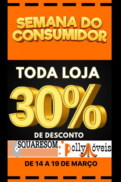 Semana do Consumidor: Squaresom está com 30% de desconto em toda linha de produtos em Brumado