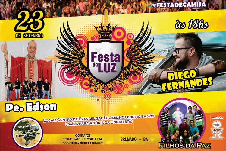 Festa da Luz 2017 será realizada no dia 23 de setembro em Brumado