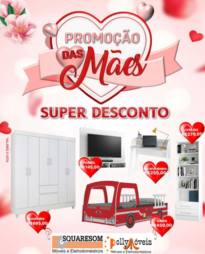 Squaresom oferece super descontos em toda linha de produtos para o Dia das Mães