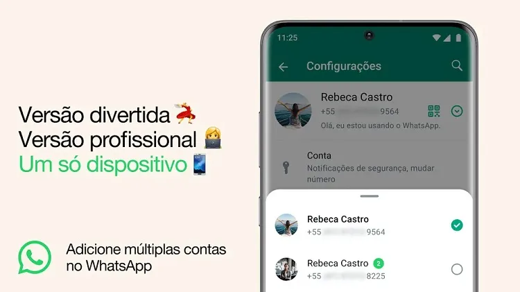 WhatsApp permite usar duas contas no mesmo celular