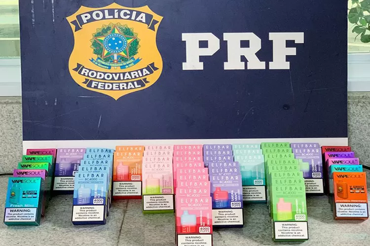 PRF apreende cigarros eletrônicos contrabandeados na cidade de Vitória da Conquista