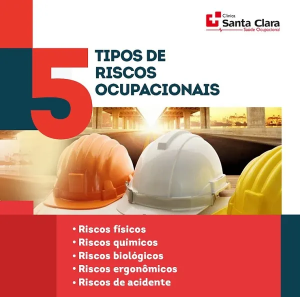 Clínica Santa Clara lista cinco tipos diferentes de riscos ocupacionais