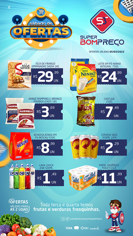 'Sábado de Ofertas': Confira as promoções no Supermercado Super Bom Preço em Brumado
